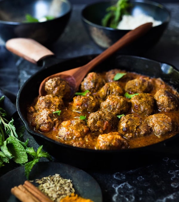 Lamb Meatballs with Indian Curry Sauce